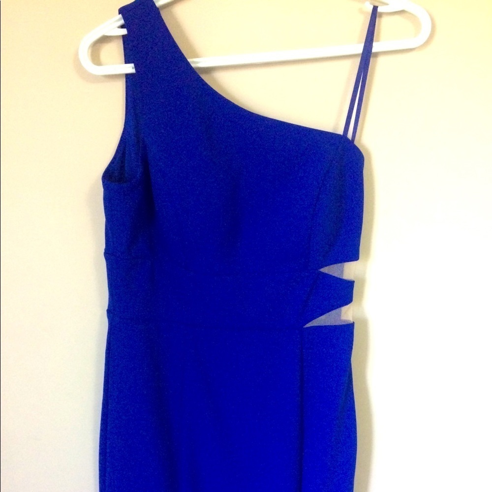 Decode royal blue one shoulder cocktail dress - Picture 5 of 11